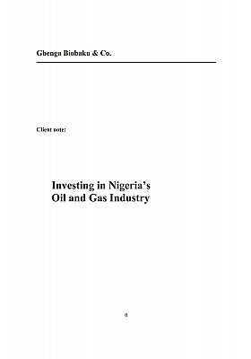 Investing in Nigeria's Oil and Gas Industry
