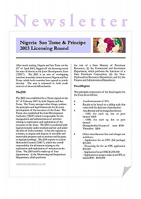 Nigeria, Sao Tome & Principe Licensing Rounds